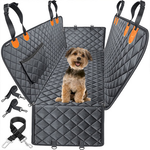 Scratch Prevent Anti-slip Dog Car Hammock 100% Waterproof Dog Backseat Seat Cover Car Pet Backseat Cover with Mesh Window