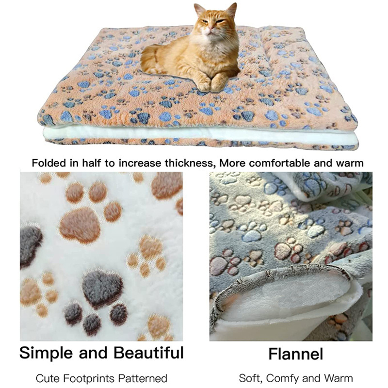 Custom portable dog beds cat sleeping self heating plush pet heating mats warmer heated pet cat mats bed for dog