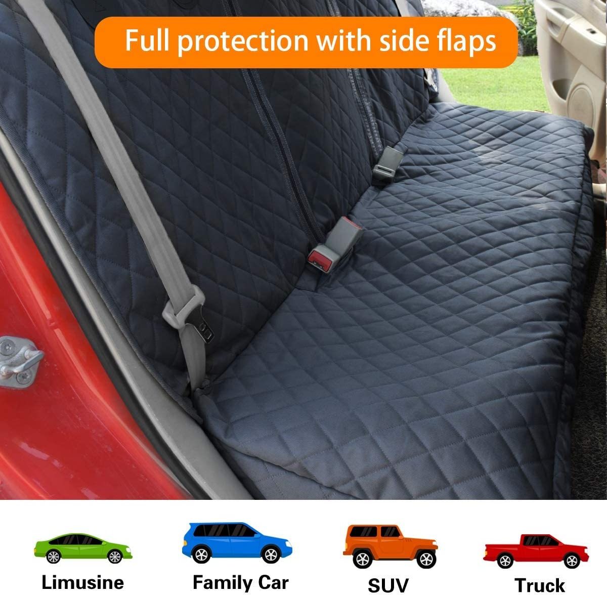 Popular Large Black Car Seat Hammock Waterproof Back Dog Car Seat Cover Foldable Pet Car Seat Cover For Pets