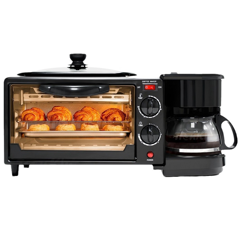 Cross border foreign trade modern multifunctional coffee machine, three in one breakfast machine, baking electric oven