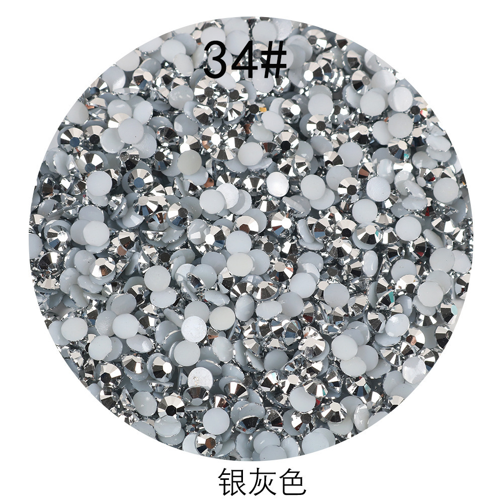 Factory cheap price 2mm - 6mm non-hotfix resin rhinestones , transparent / jelly resin ab rhinestones wholesale