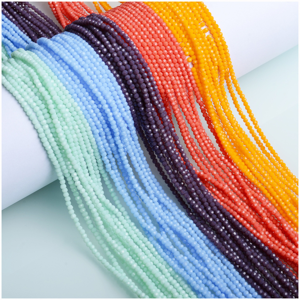 JC crystal faceted rondelle crystal beads for bracelet making ,  multi colors crystals 2mm glass beads