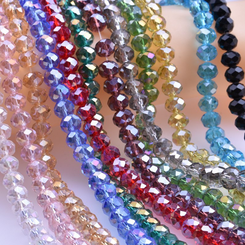 Factory cheap price 1/2/3/4/6/8/10/12mm Rondelle Glass crystal tyre shape beads Crystal For Jewelry Making in stock