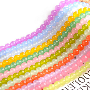 JC Crystal Wholesale Colorful  4/6/8/10/12mm Round DIY Charm necklace stone beads ,Round Glass Beads For Jewelry Making