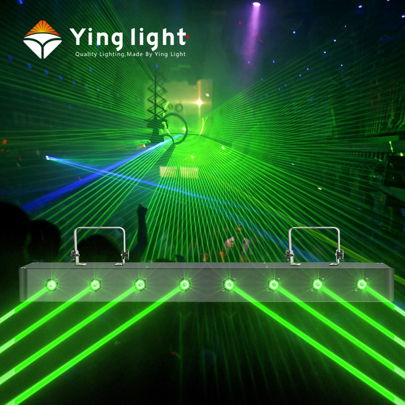 8 Eyes Green Laser Light For Night Club and Dj Disco 500mw*8pcs Dmx Effect Lighting Lazer Lights Bar