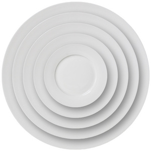 Wholesale cheap bulk porcelain side dishes white 6-14 Inch western elegant customized ceramic plates