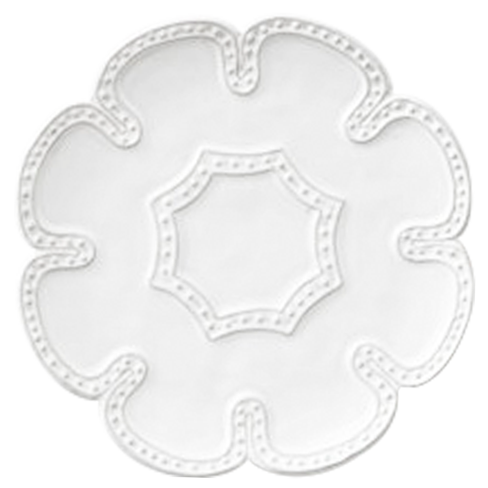 Wholesaler Ceramic Embossed Dinner Plate Set Household Bake Dishes Creative White Flower Tableware Luxury  Design