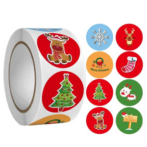 Christmas Self Adhesive Name Labels Gift Wrap Tags Stickers Santa Snowmen Tree Deer Designs Christmas Stickers for gifts