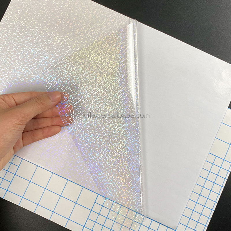 Transparent Laminating Pouch Film Holographic Overlay Lamination Vinyl A4 Size Self-Adhesive Film