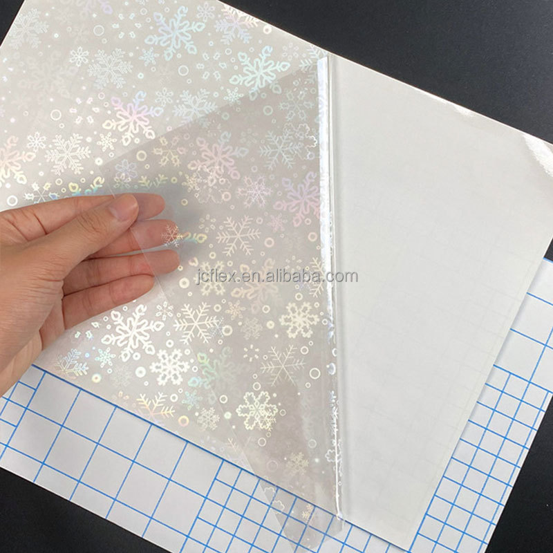 Transparent Laminating Pouch Film Holographic Overlay Lamination Vinyl A4 Size Self-Adhesive Film