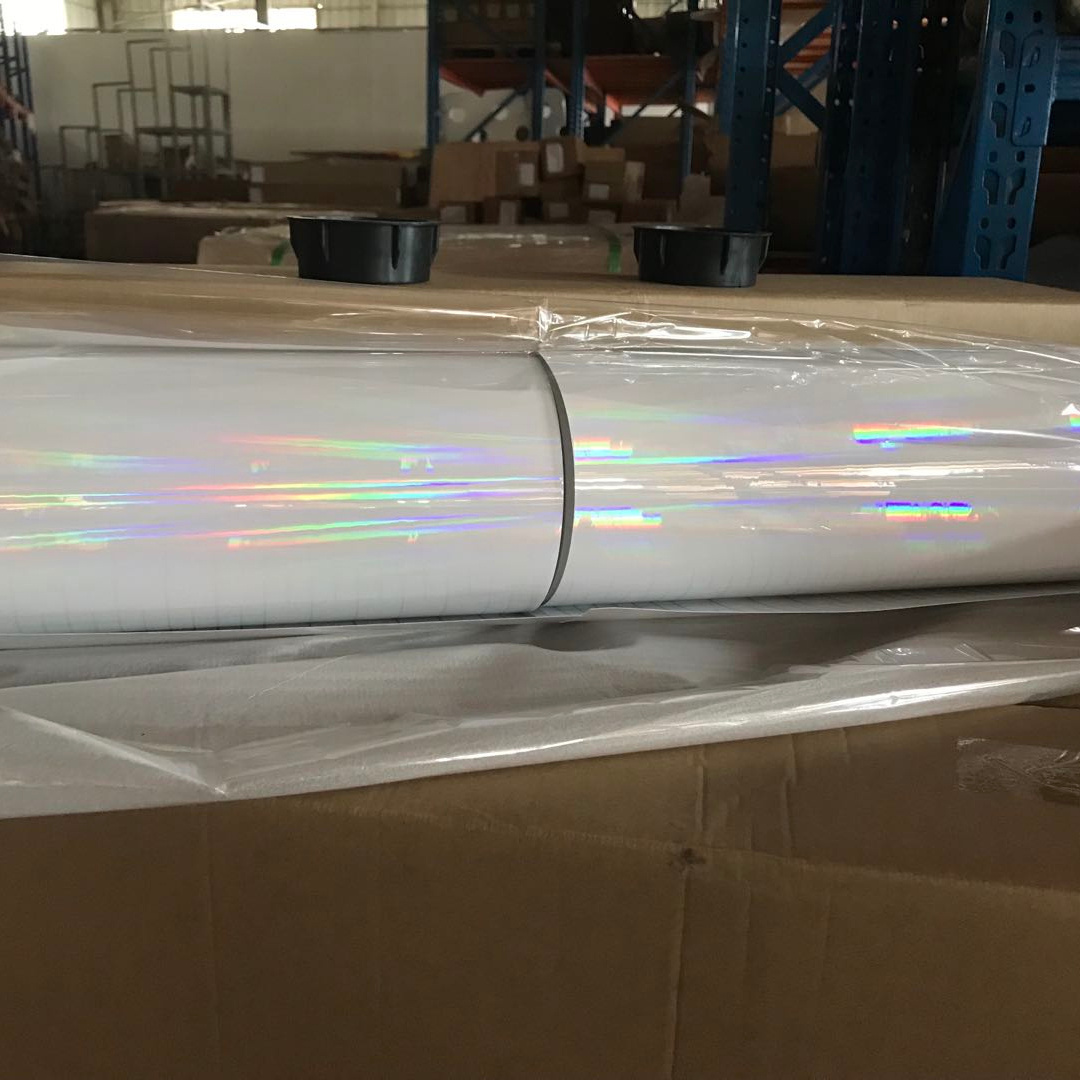 Holographic Cold Laminate Film Overlay Film Self-adhesive Sticker Laminating Pouch Sheets and Rolls All Patterns in A4 Size Bopp