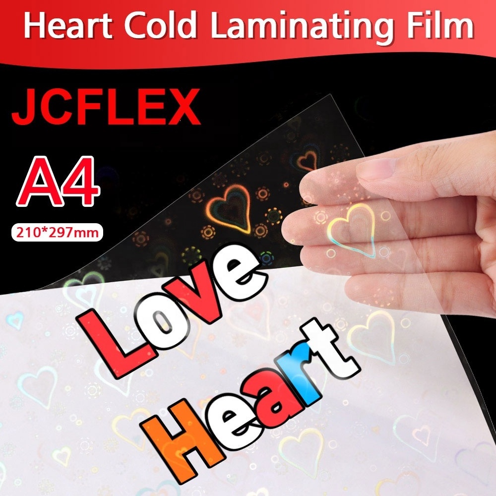 Transparent Laminating Pouch Film Holographic Overlay Lamination Vinyl A4 Size Self-Adhesive Film