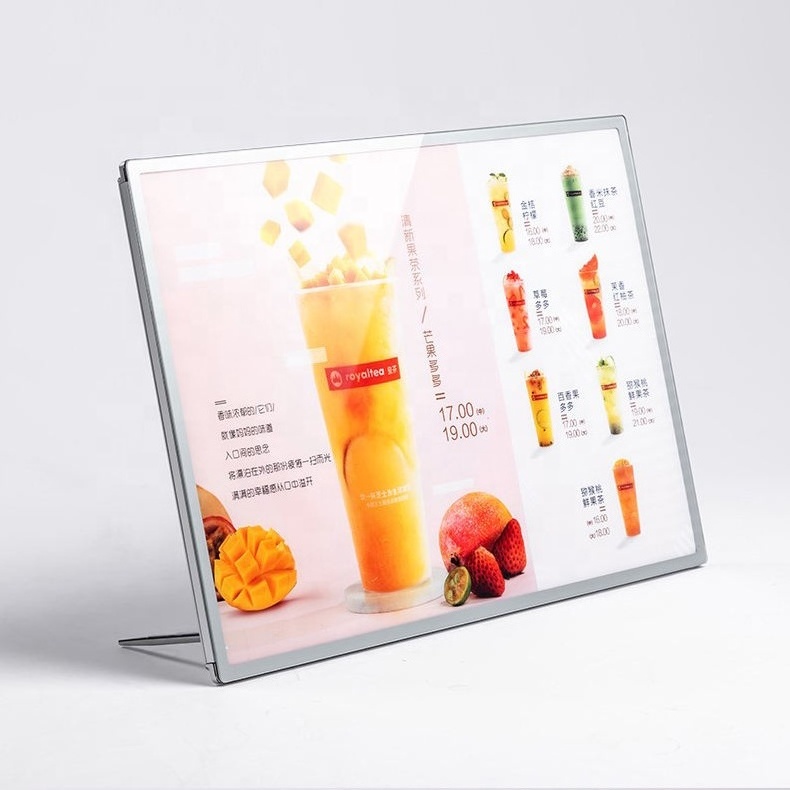 A1 A2 A3 A4 Customized Advertising Light Boxes Super Bright Ultra Led Slim Snap Clip Poster Frame Light Box