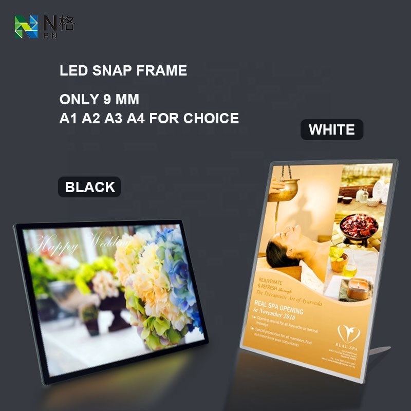 Custom Ultra Slim Aluminum Acrylic Advertisement Display Led Slim Light Board Sign Box