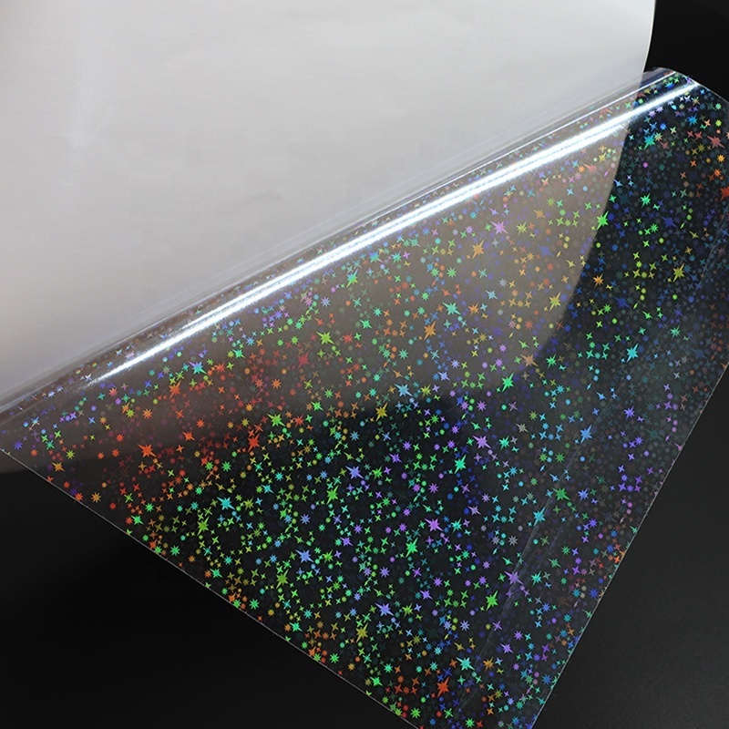 Transparent Laminating Pouch Film Holographic Overlay Lamination Vinyl A4 Size Self-Adhesive Film