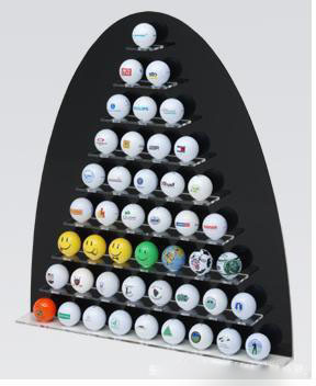 PMMA material Golf ball display showing stand golf ball organization case