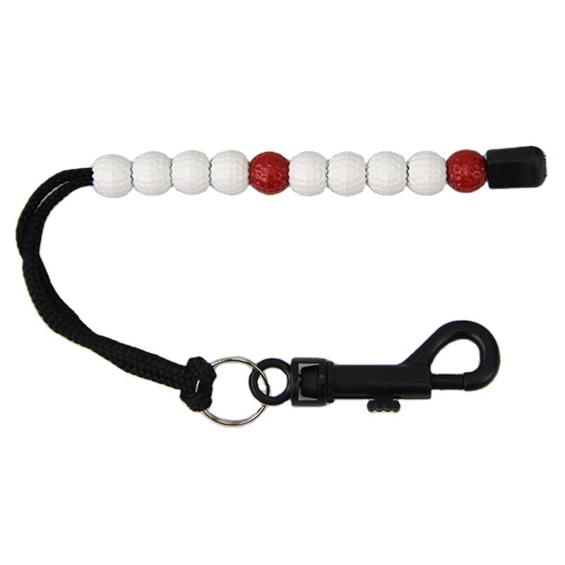 nylon braid stroke counter Golf Beads Count Stroke Score Counter 12.8mm bead golf score keeper with clip