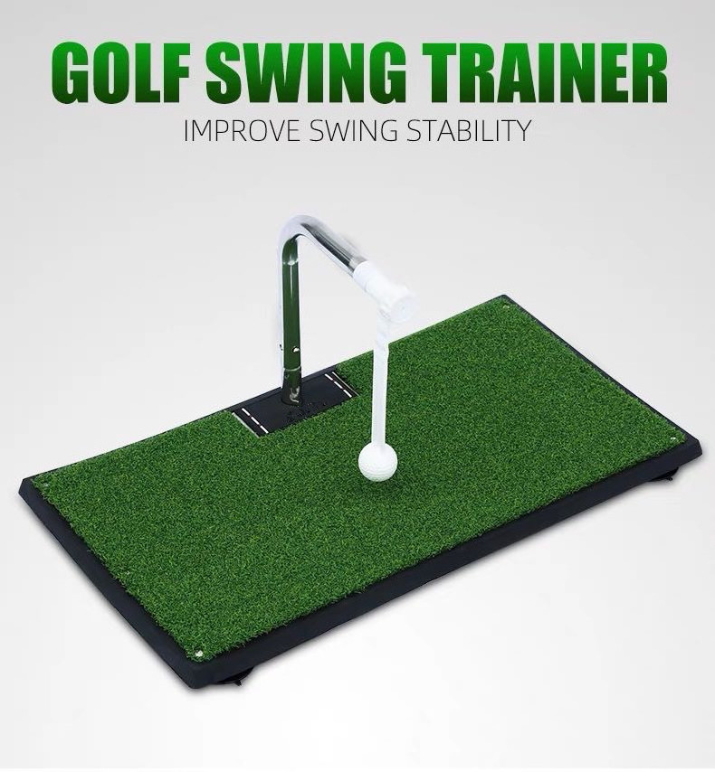 Indoor golf swing training aid, 360 Rotation Golf Swing Mat Golf Swing Simulator Trainer