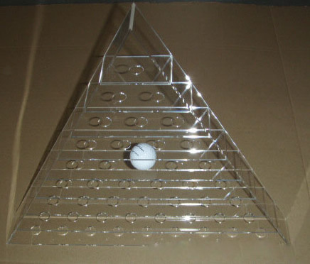 PMMA material Golf ball display showing stand golf ball organization case