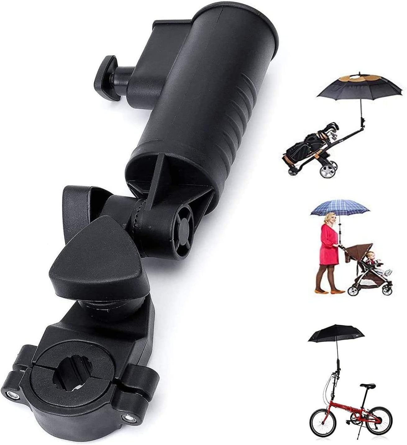 Adjustable Strong golf umbrella stand, Universal Size Golf push Cart trolley bicycle baby stroller umbrella holder