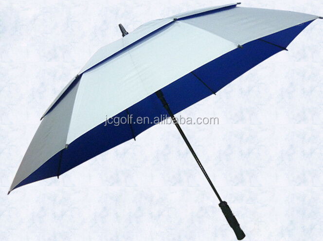 customized Double layer canopies wind proof auto open UV protection golf umbrella