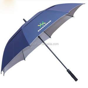 customized Double layer canopies wind proof auto open UV protection golf umbrella