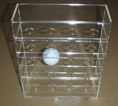 PMMA material Golf ball display showing stand golf ball organization case