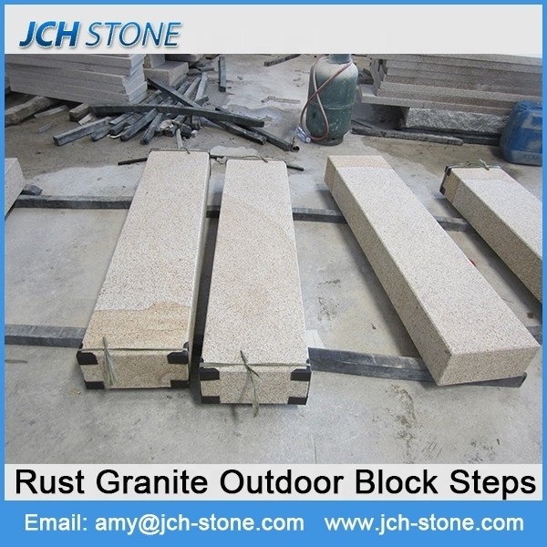 High quality cheap natural granite stone block steps risers stairs treads