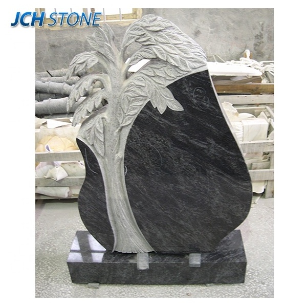 Aurora granite gravestone monument Tree carving design tombstone headstone