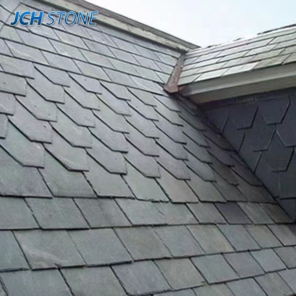 natural stone black slate french roof tiles