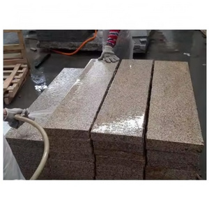 G682 yellow granite stone stairs bush hammered outdoor block steps