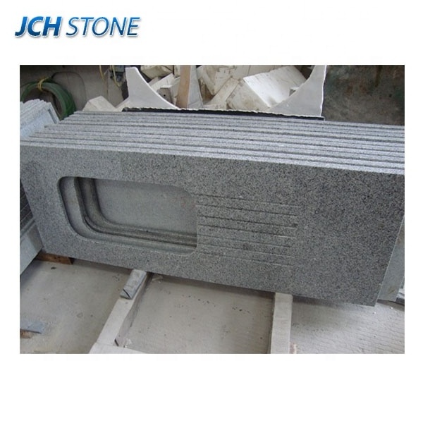 custom made grey granite stone kitchen counter top