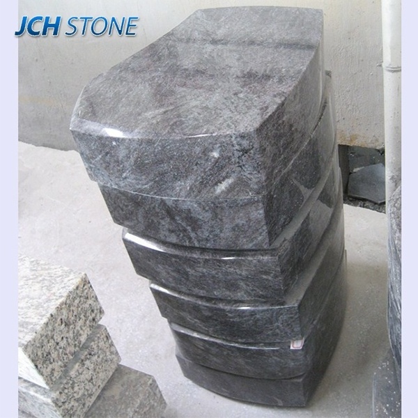 Bahamas blue granite stone Poland gravestone headstones with cross design tombstone monument