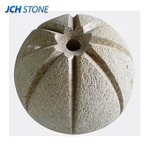 Floating stone ball sphere for garden water fountain