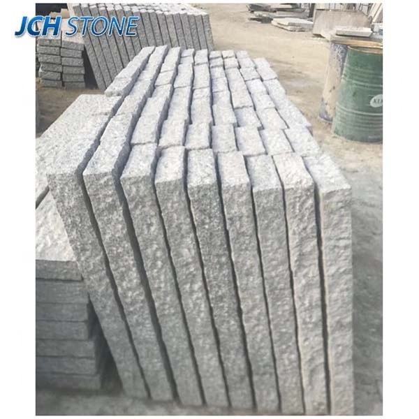 G603 Padang grey granite flamed bush hammered curb stone and palisades