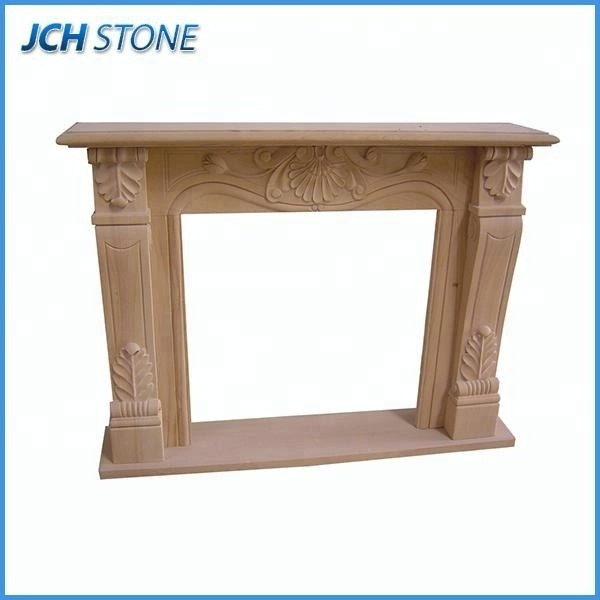 Absolute black granite stone fireplace frame for home decoration white marble fireplace surround