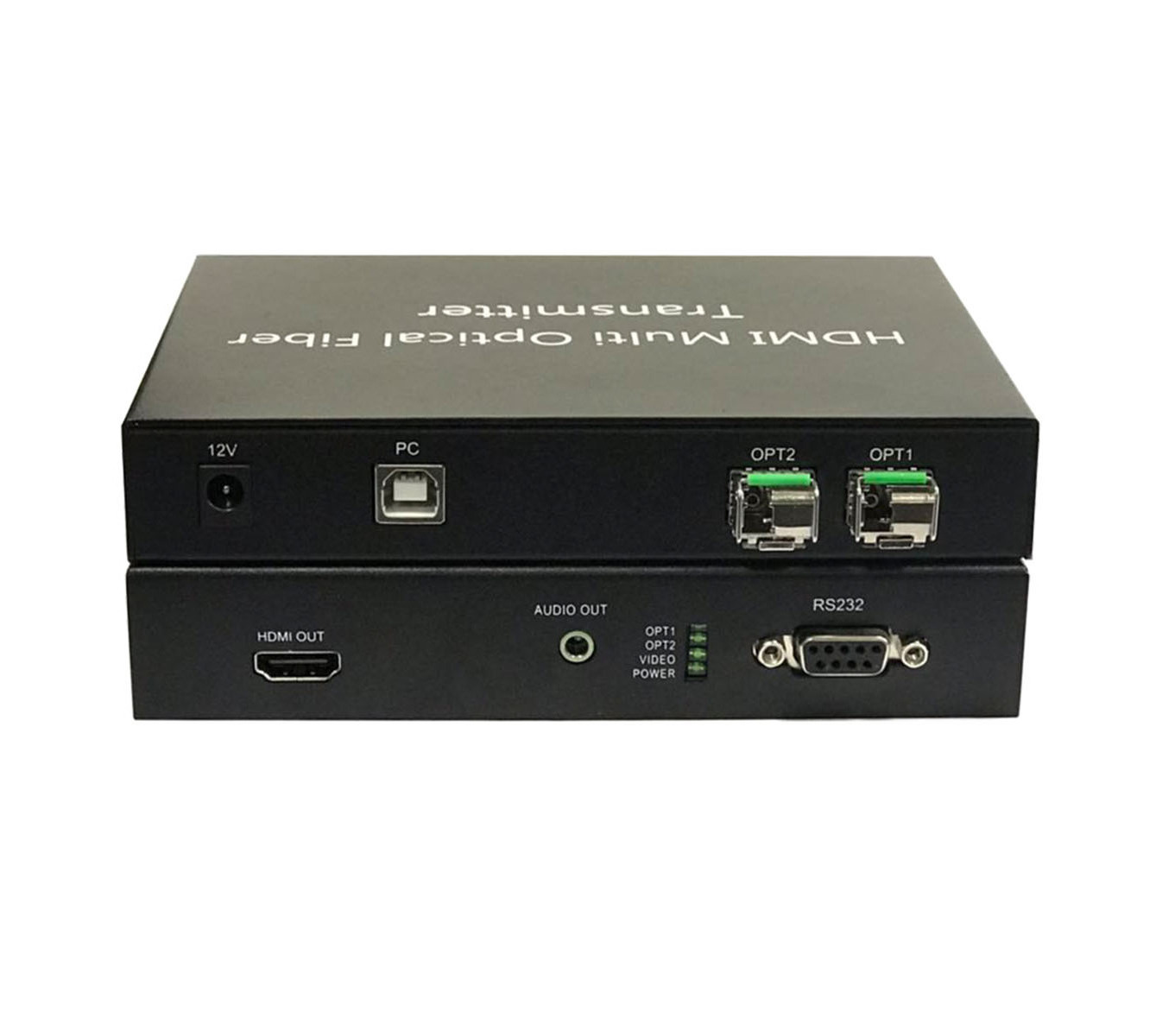 HD Video RJ45 HD MI  KVM Fiber Extender Over Fiber  RS232 Audio  1080P Fiber Optic Video HD MI Extender 10KM With KVM