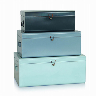 China Factory Coloured Metal Storage Wardrobe Trunk Toy Boxes