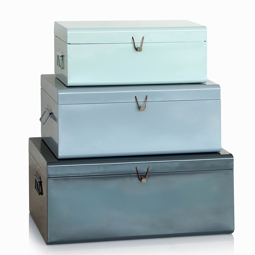 China Factory Coloured Metal Storage Wardrobe Trunk Toy Boxes