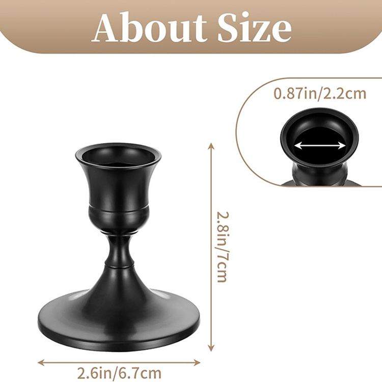 Hotel Home decoration Romantic wedding dinner black metal candle stick holder