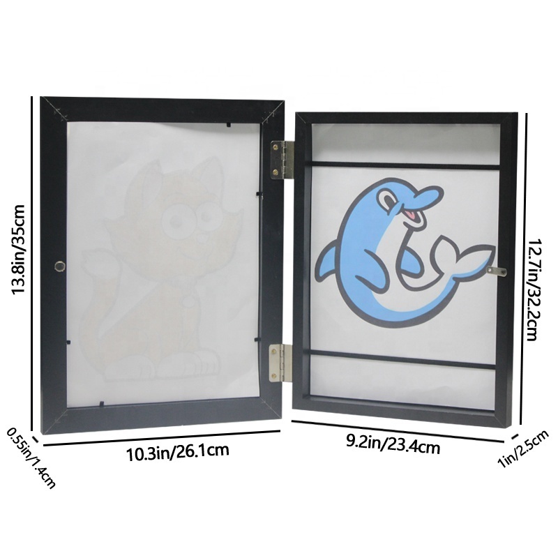 Innovative Kids Artwork Picture Frame A4 Classic Black Kids Art Display Frame Front Open Children Gifts Art Frame Kids