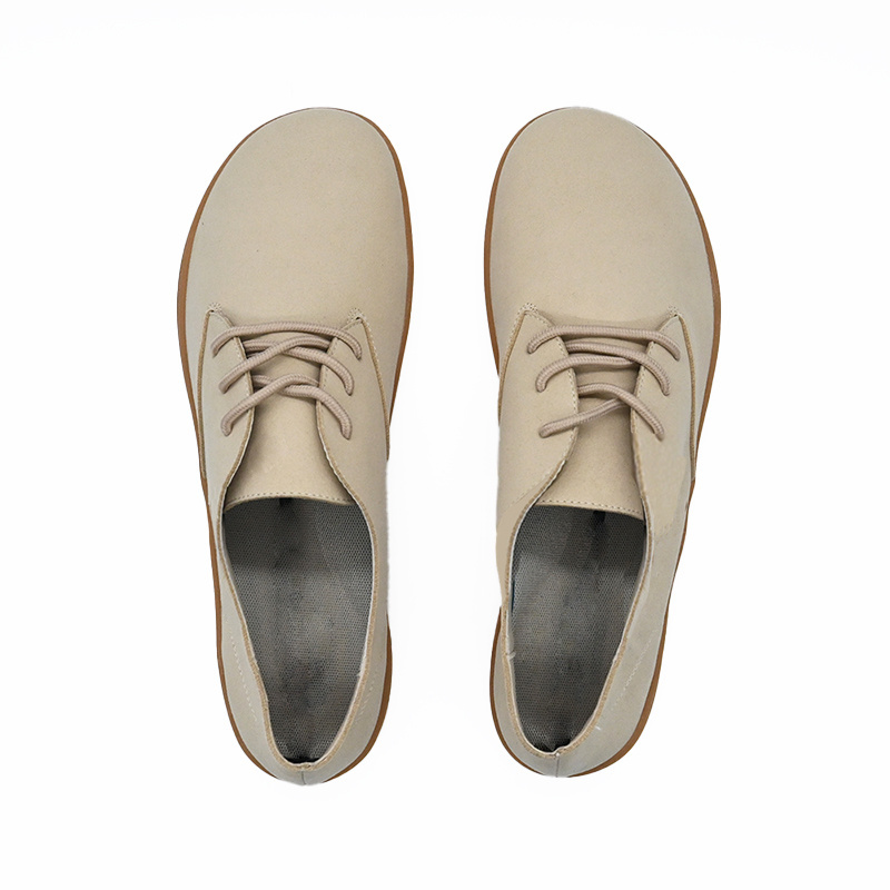 Minimalist Casual Classic Comfortable Low Top Flat Wide Toe Microfibre Leather Suede Barefoot Shoes