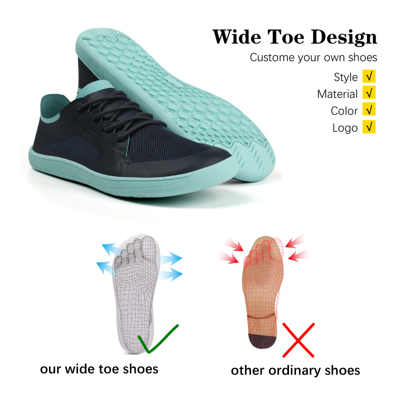 Soft bottom flat sole women minimalist zero drop shoes multifunctional fitness training shoes  wide toe box men barefoot shoes