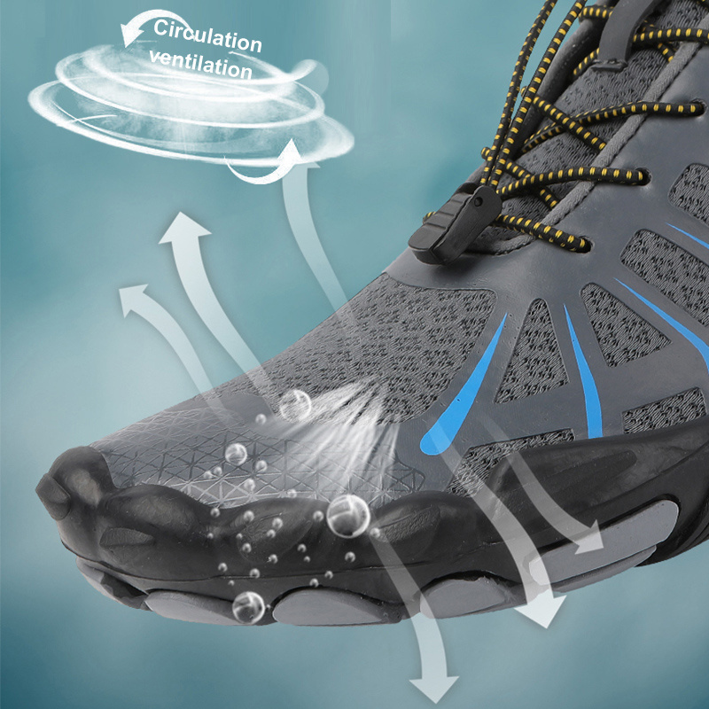 Mountaineering outdoor wide solomon boots women trekking shoes zapatos de senderismo men barefoot hiking shoes