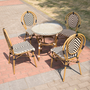 Juecheng french style pe rattan plastic chairs outdoor chairs rattan bamboo chairs for sale