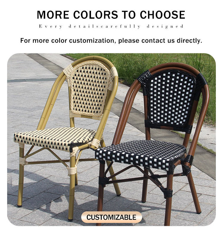 Juecheng colorful patio pe rattan chair outdoor garden wicker furniture bamboo rattan chair