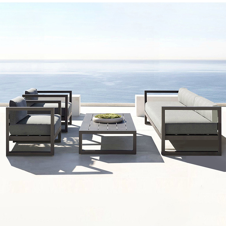 Juecheng 2023 Modern custom garden furniture set 	modular outdoor sofa outdoor aluminum sofa set furniture