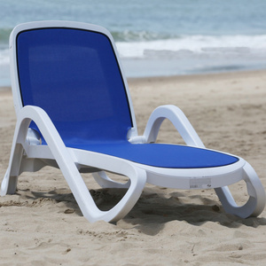 Juecheng hotel beach sun lounger plastic day bed outdoor commercial lounge chair for pool side