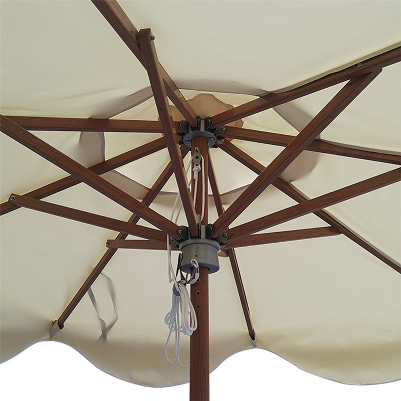 Juecheng garden hotel rope outdoor umbrella fringe beach umbrella pagoda patio umbrella