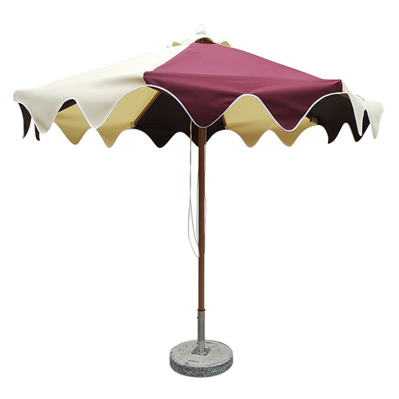 Juecheng garden hotel rope outdoor umbrella fringe beach umbrella pagoda patio umbrella